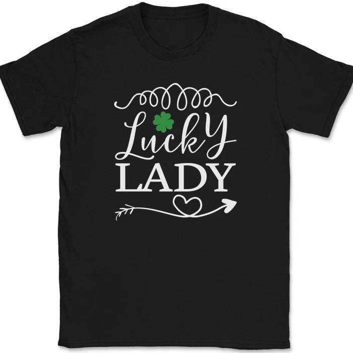

Lucky Lady T-Shirt Funny St Patricks Day Holiday Drinking Pub Tee S