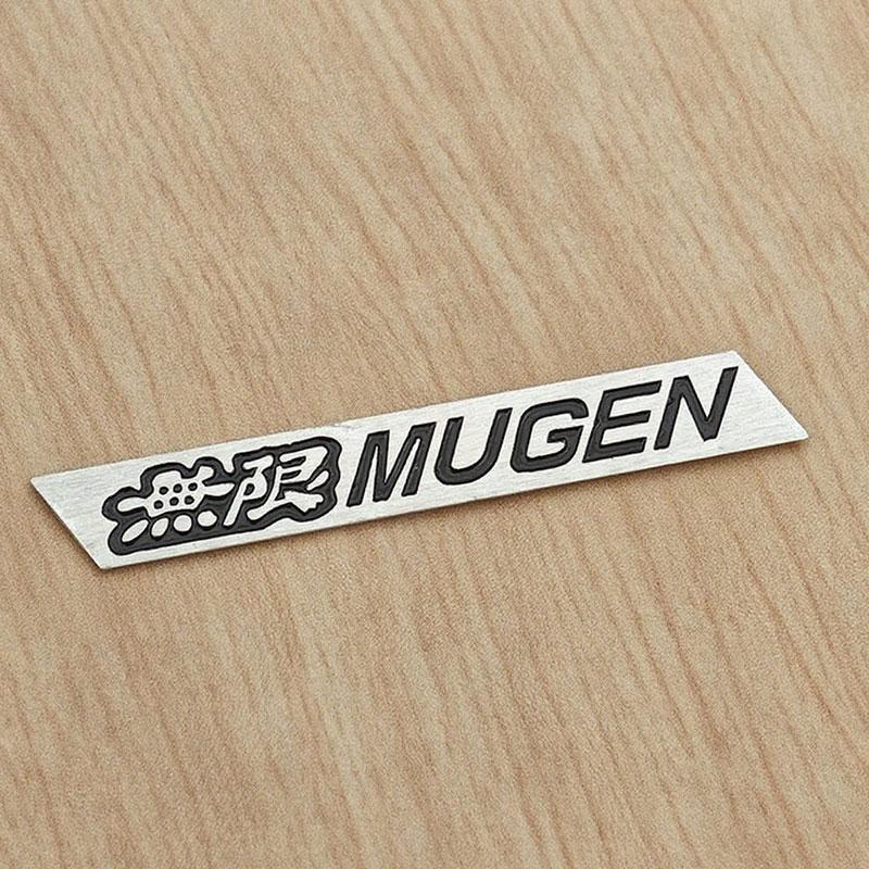 3D Metal Letters Mugen Emblem Car Front Grille Logo Rear Trunk Sticker Fender Side Badge for Auto Exterior Accessories