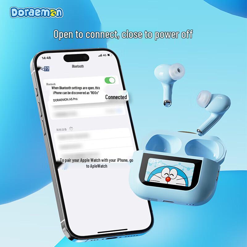ROCK Doraemon A5 Pro Smart Screen ANC Bluetooth Earbuds