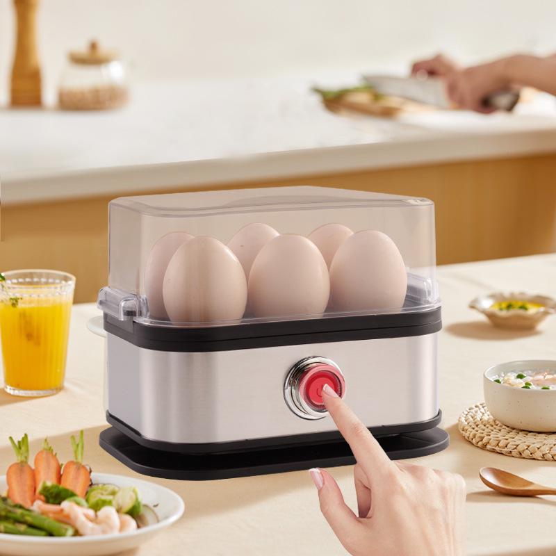 Portable Multifunctional Stainless Steel Egg Cooker: Small Steamed Egg Cooker for Kitchen and Breakfast