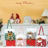 Yousheng Plush Christmas Small Gift Bag 3D Snowman Santa Doll Fruit Candy Bag Christmas Eve New Year Tote Bag for Xmas Party Supplies