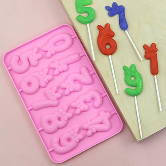 

Портативная форма для помадки, термостойкая, износостойкая, DIY 0-9, цифровой леденец