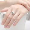 S925 Sterling Silver Jewelry Set with Zircon Inlay Necklace Pendant Ring Earrings Fashion Gift