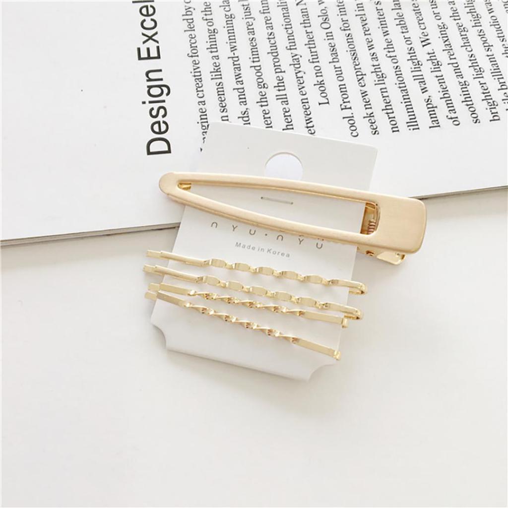 4Pcs/Set Sweet Faux Pearl Metal Barrette Women Hair Side Clip Hairpin Headwear