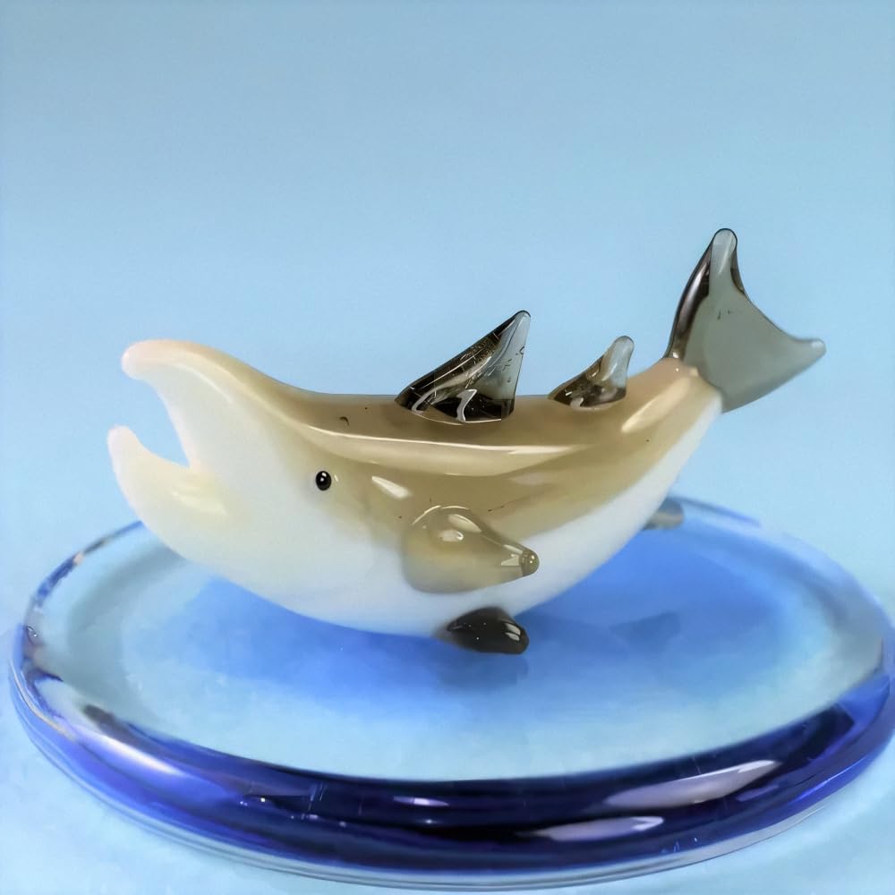 Four Cart Cute Handmade Glass Salmon