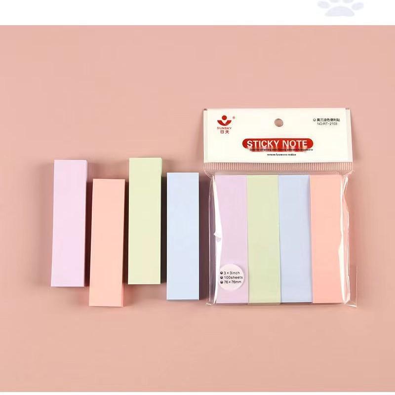 Morandi Colored Sticky Notes - Strong Adhesive, Small Strips for Students, Pure Color Memo Papers