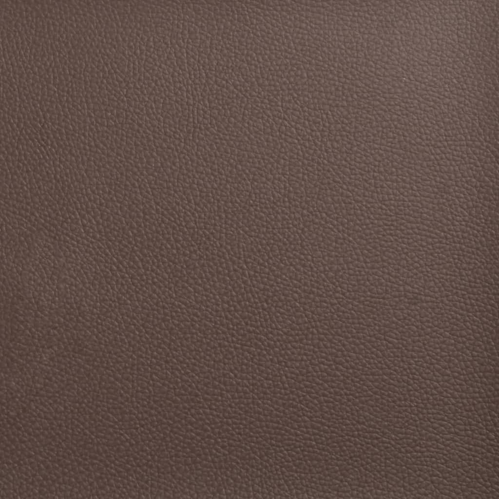 Office Chair with Reclining Function Brown Faux Leather
