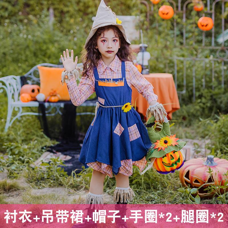 

Детский костюм клоуна на Хэллоуин для девочек, цирковой сценический костюм, костюм пугала для детского сада 150cm