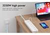 BKL25 Power Strip with 5 Universal Sockets, Independent Switch Control, and Overload Protection