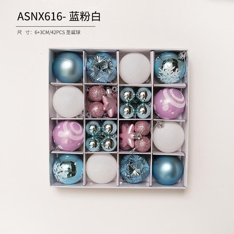 

2023 Christmas Ball Decoration Christmas Tree Pendant Accessories 42Pcs Gift Box Store Window Hotel Family Indoor Hanging Gifts 1lot