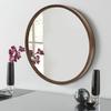 50cm Round Bathroom Mirror Cabinet W/ Storage, Flip Open Door, 3-Tier Interior, Wall Mount Modern Vanity Organizer for Bathroom