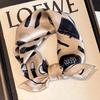 British style spring autumn winter men's and women's silk small square scarf plaid brown small silk scarf mulberry silk scarf
