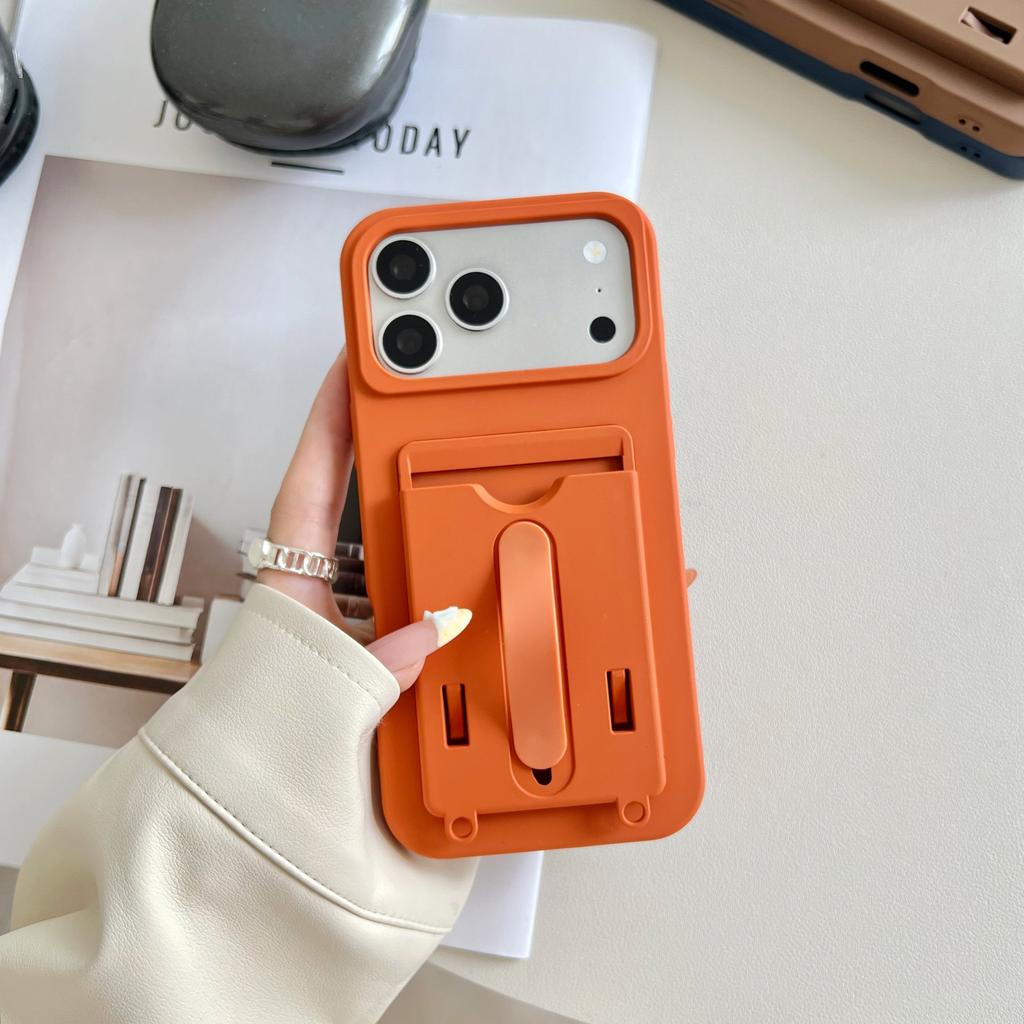 Applicable To iPhone17ProMax Colorful Card Case, Mobile Phone Case, Apple 16Pro Card 15 Anti-drop 14 Protective Case.
