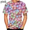 Fashion Candy Pattern Casual 3D Print Round neck Short Sleeve Men's T-shirts