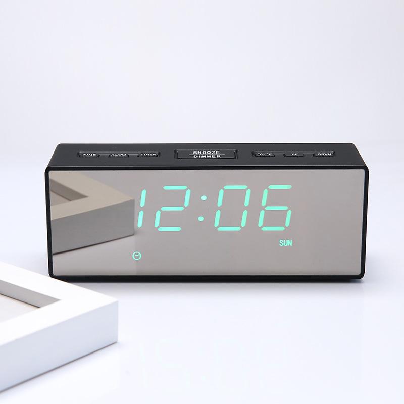 

Электронные зеркальные часы Студенческий будильник Цифровые подарочные часы Часы с обратным отсчетом Термометр Настольные зеркальные часы