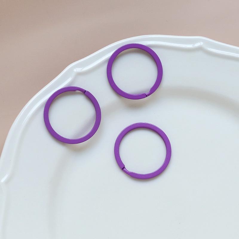 Macaron Color Heart Ring Keychain Clasp for DIY Jewelry, Bracelets, and Phone Chains