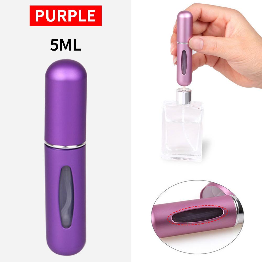 5ml Mini Aluminum Spray Refillable Bottle Portable Perfume Atomizer Liquid Container, Suitable for Cosmetics Travel