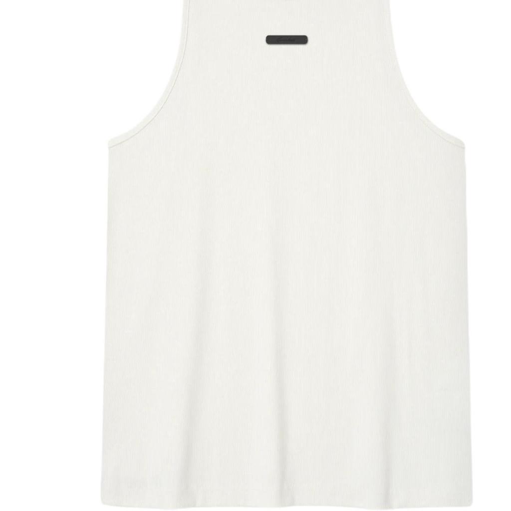 Fear of God Essentials Rib Tank Ivory Unisex Tops White 125SP264252F