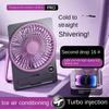 Ventilateur de bureau ultra-fin Affichage numérique Chargement USB Vent puissant Portable Silencieux Style carte Ventilateur Chambre à coucher Bureau Été Petit ventilateur