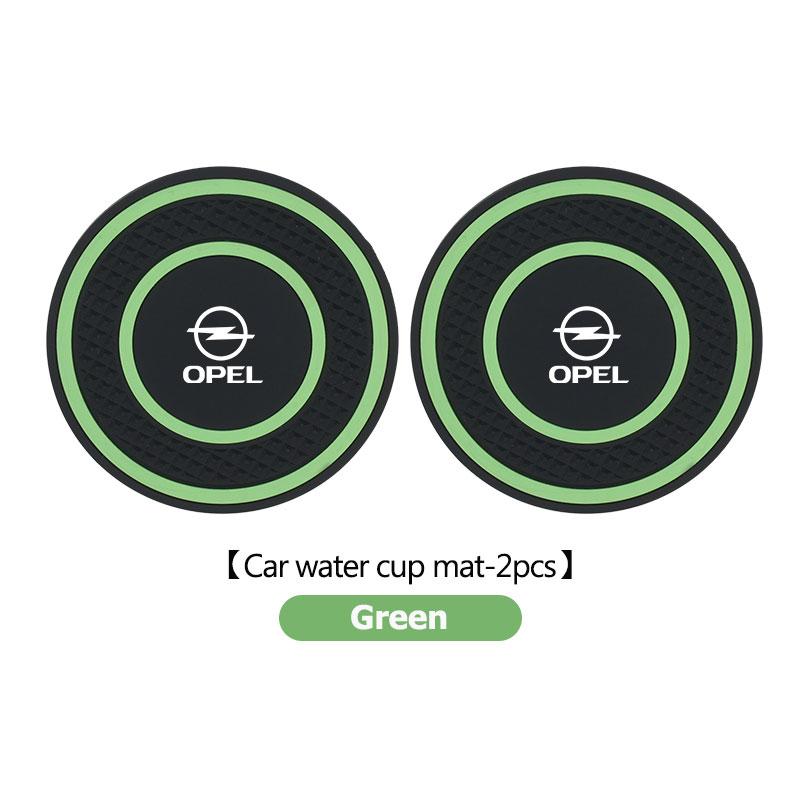 Nlvg6 2 Pezzi Sottobicchiere Antiscivolo in Silicone per Portabicchieri da Auto Tappetino Antipolvere per Opel Insignia Corsa Zafira Mokka Grandland Antara Ampera