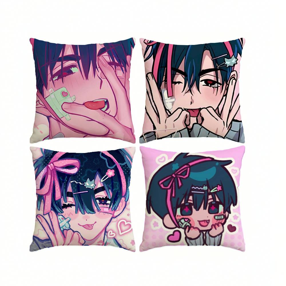 A-Alien S-Stage I-Ivan Square Double-Sided printed Pillow Case Bedroom Bedside Pillow Sofa Cushion Cover
