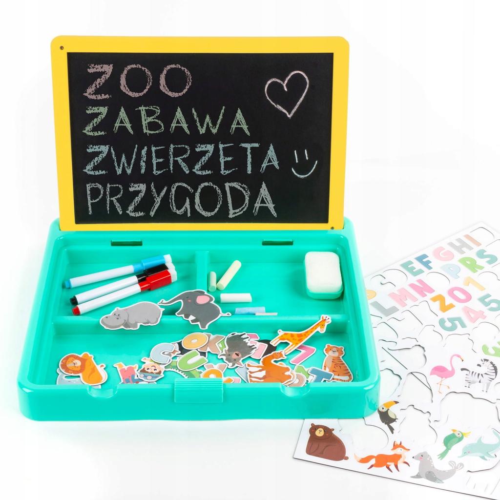 PRZENOŚNY ZESTAW TABLIC 5W1 ZOO KIDEA 1078