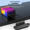 Hub de Escritorio USB 3.0 de 7 Puertos aigo con Interruptores Individuales