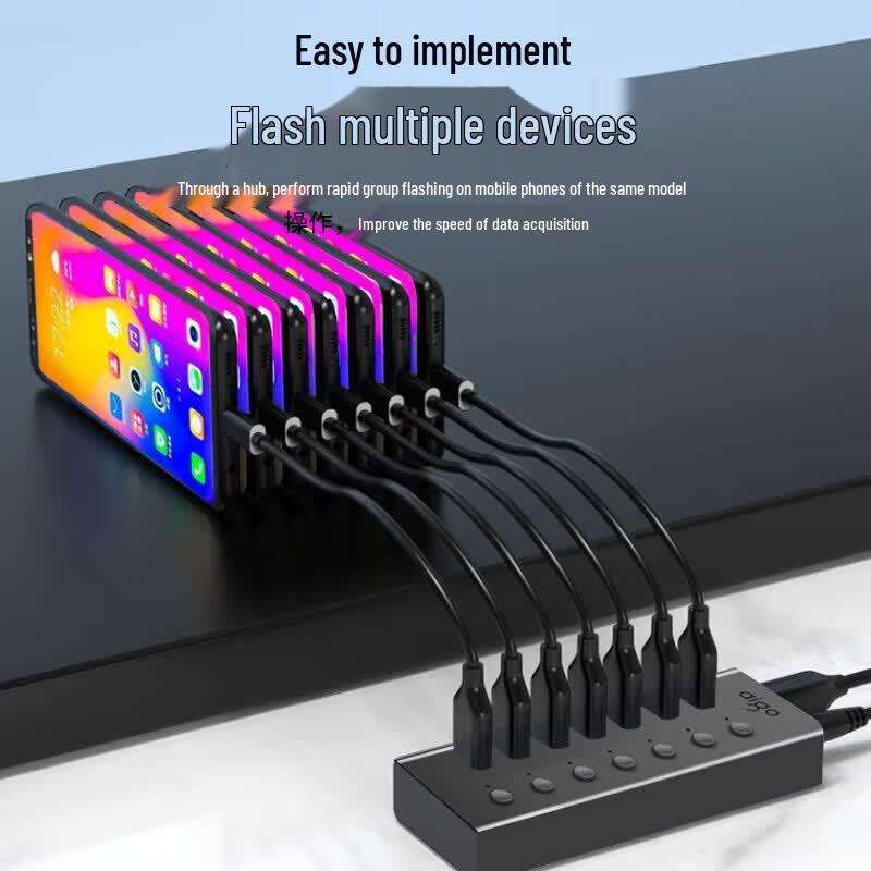 Hub de Escritorio USB 3.0 de 7 Puertos aigo con Interruptores Individuales