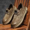 Retro Low-Top Schuhe Herrenschuhe Stil Leder Herbst Neu Lässige Lederschuhe Herren Weiches Leder Weiche Sohlen Herren Schuhe mit großem Zeh