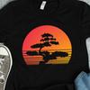 Bonsai Tree Sunset Shirt, Bonsai Shirts, Bonsai Gifts, Japanese Meditation Shirts, Buddhism Zen Gift TShirt