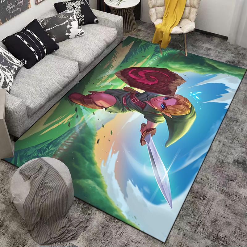 Heroic Adventure Carpet Featuring a Fantasy Warrior Suitable for use as an anti-slip game mat for living room and bedroom sofas