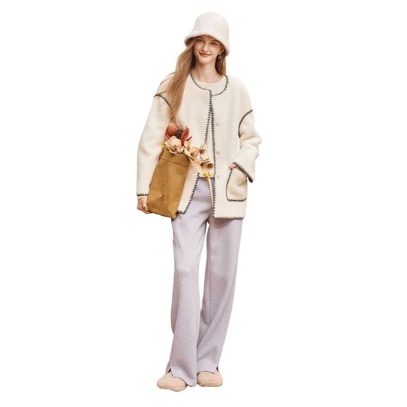 Xiangying Women s Fleece-Lined High-Waisted Straight-Leg Sweatpants XL