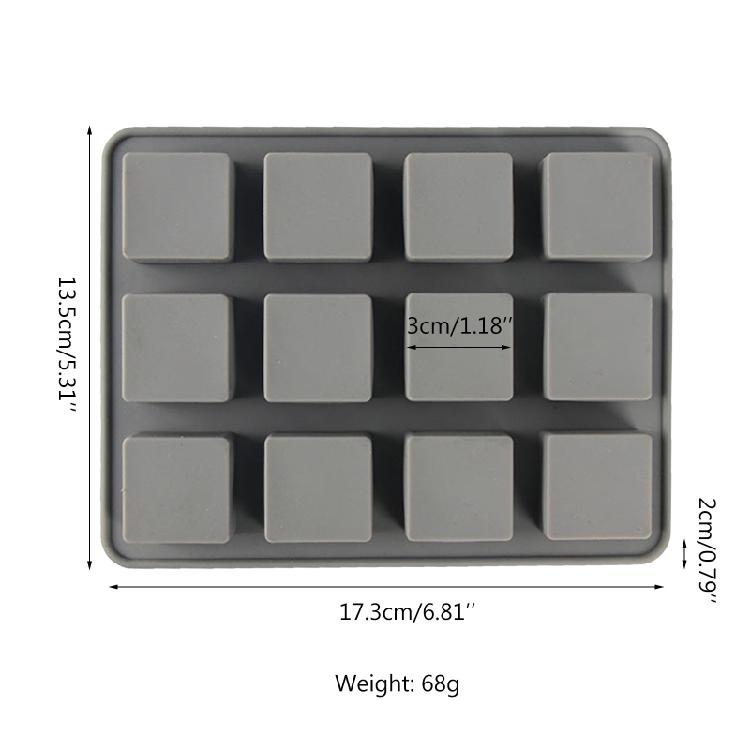 Soap Molds Silicone Craft Mold Handmade Soap Craft 3D Square Cube Shape Gift