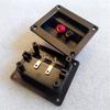 2 Way Speaker Box Clamp, DIY Home Car Stereoes Binding Post Square Spring Cup Connectors Speaker Junction Box Back Panel