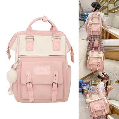 Fashionable Korean Style Backpack School Bag Travel Rucksack Book Bags for High School and Middle School Students