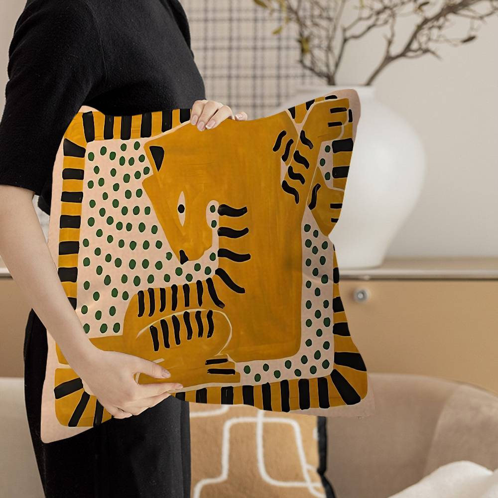 Ägypten Buntes Abstraktes Tiger Büro Kissen Kissenbezug Auto Kissenbezug 45X45CM Lendenkissen Bezug Sofakissenbezug