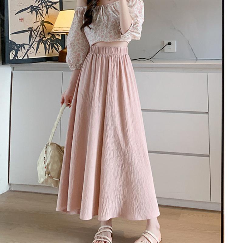 White Ice Silk Skirt Pants for Women In Spring and Summer Thin New High Waist Loose Drape and Casual Yamamoto Skirt Pants