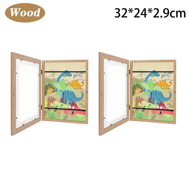 Children Art Frames Magnetic Front Open Changeable Kids Frametory for Poster Photo Drawing Paintings Pictures Display Home Decor