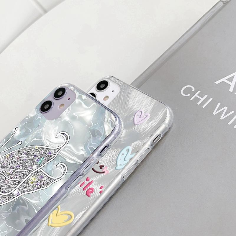 Fashion Cute Heart Phone Case For iPhone 15 Samsung S25 Ultra A55 S24 FE A16 Xiaomi Redmi Note 14 13 Pro 14C Huawei Honor 200 Shockproof Matte Cover