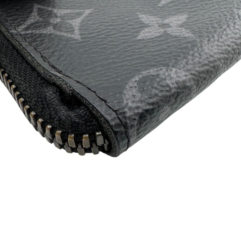 LOUIS VUITTON M63536 Monogram Eclipse leather Portemonejour Coin case gray leather mens Used