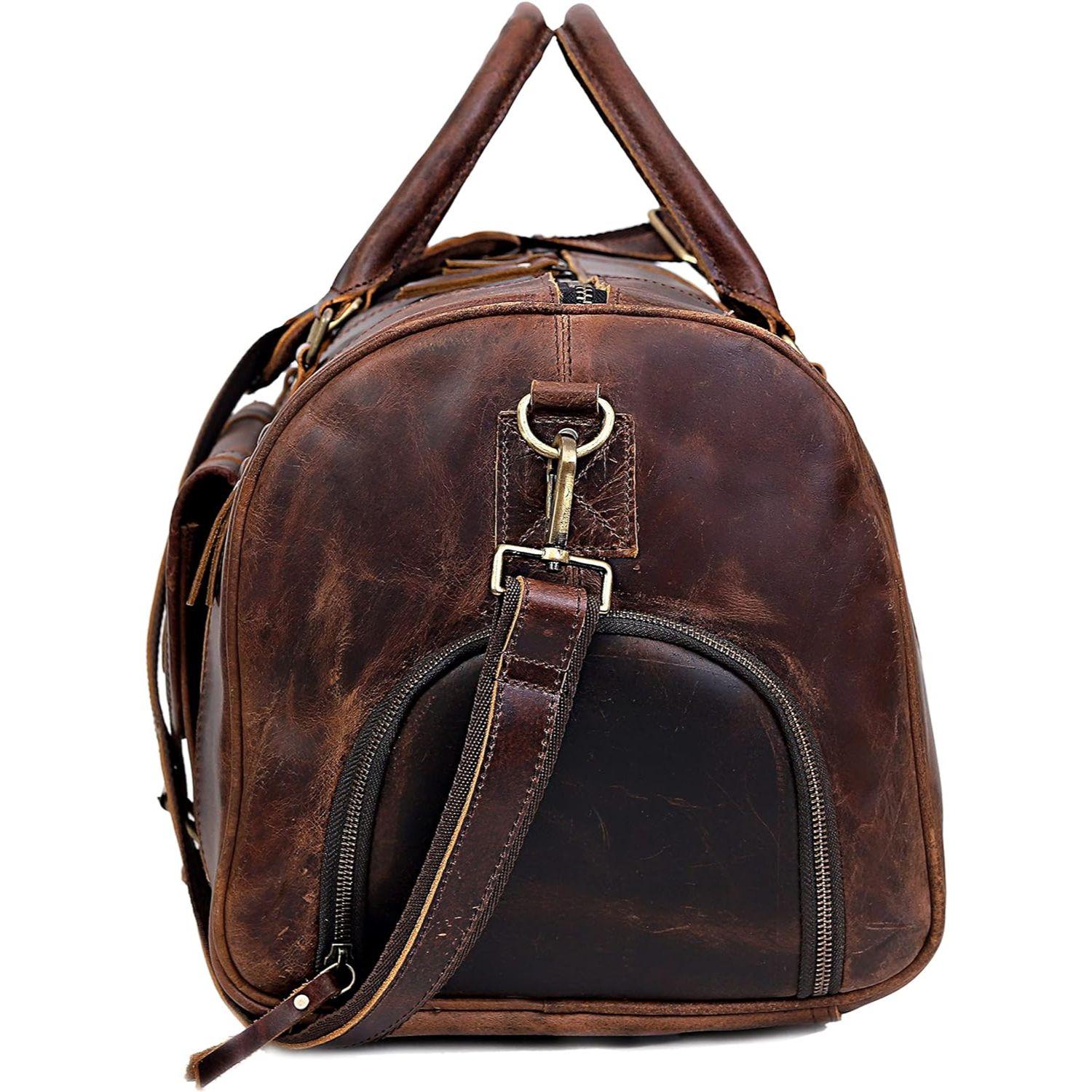 Кожаные спортивные сумки для мужчин. Кожаная сумка Weekender для женщин. Спортивная сумка — фото 6