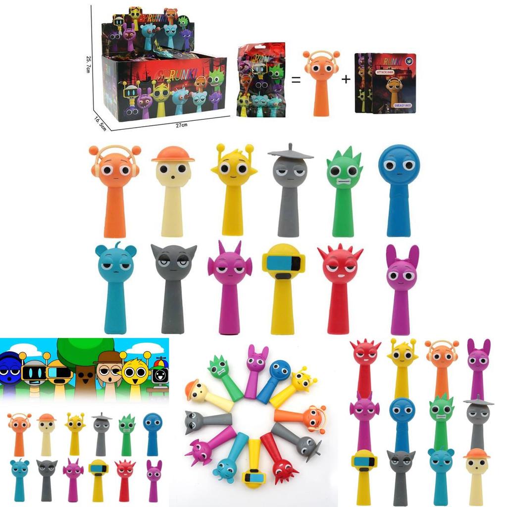 Exquisite PVC Rhythmusbox Figur Spielzeug Mit Sammelkarten Zum Ausstellen und Spaß