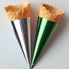 100PCS Aluminum Foil Paper Disposable Ice Cream Holder Ice Cream Cone Cover  Fast-food Restaurant