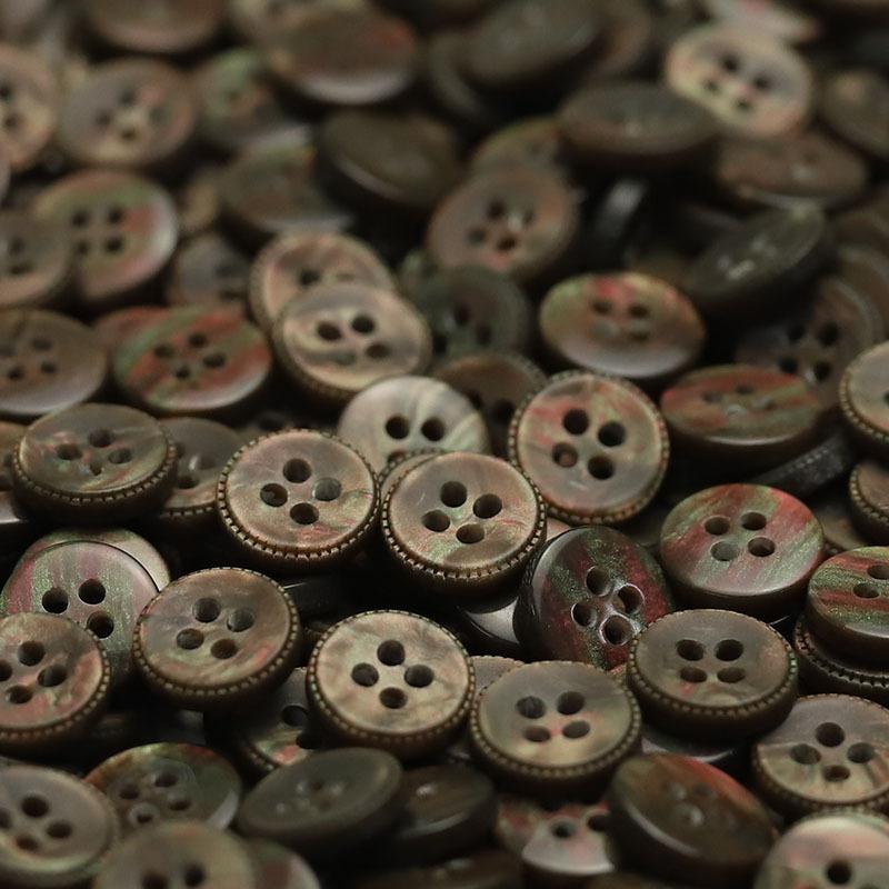 

5 шт. фальшивые пуговицы из смолы с имитацией ракушки, белые, черные, кофейные, вязаные кардиганы, воротники, пуговицы для верхней рубашки, пуговицы для одежды 3 #[2329 four-eye virtual tooth edge coffee color]