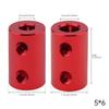 1PCS Rigid Shaft Coupling Aluminum Alloy Red Motor Coupler Connector Sleeve for RC / Airplane / Boat Motor Accessories with M4 Screws