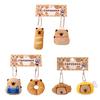 2Pcs Stylish Capybara Shaped Plush Keychain Cartoon Pendant Bag Decoration Keyring Accasories for Bags and Backpacks