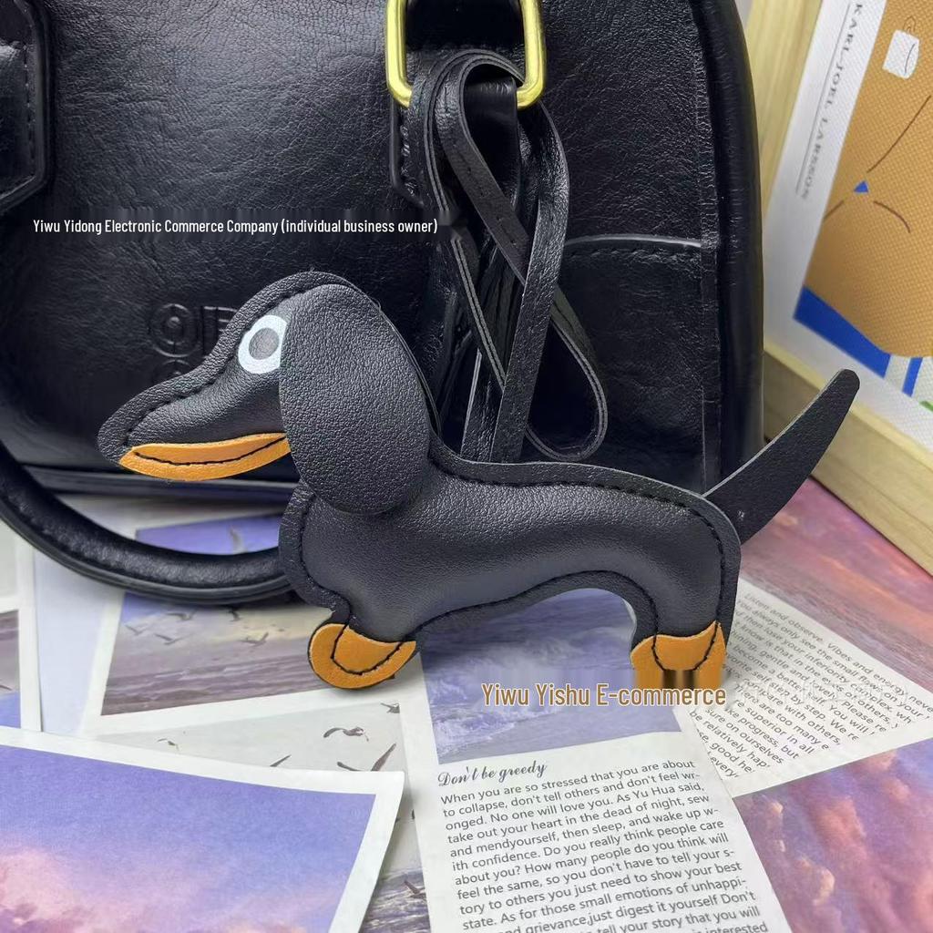 Miu-Style Sausage Dog Plush Charm - Backpack, Car, Keychain Gift