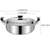 Hotpot Pot Stainless Steel Dual Handle Divided Multi-Function Stockpot Double Flavor Hotpot Cooker for Family Gathering
