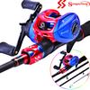 Fishing Rod and Baitcasting Reel Combo 4 Sections Lure Pole and Casting Fishing Wheel Freshwater Set