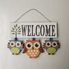 Pastoral Style Home Accessories Creative Personality Owl Listing Welcome To Welcome Store Wall Hangi